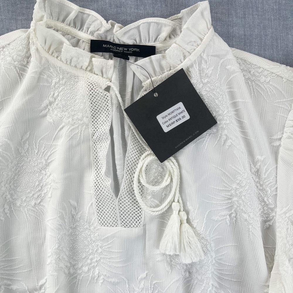 MARC NEW YORK | Beautiful Hem Blouse | Antique White - Picture 7 of 7